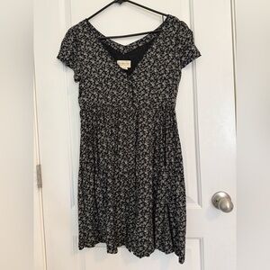 Floral V-Neck Babydoll Dress